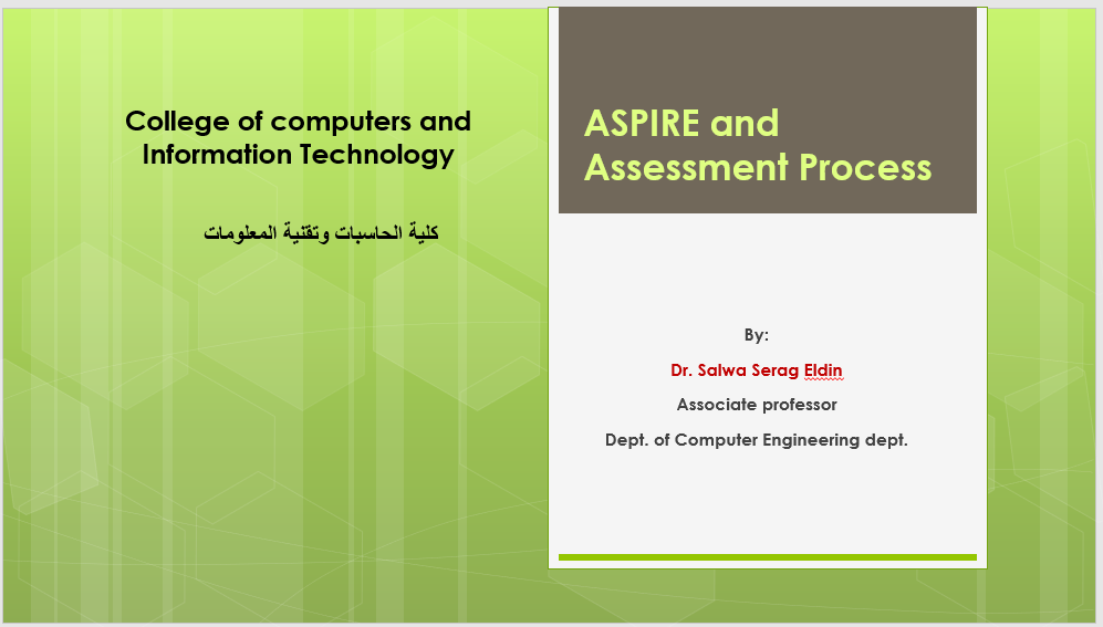 Aspire and assessment process